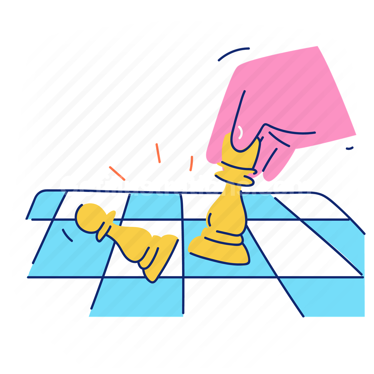 chess, strategy, hand, gesture, pawn, game
